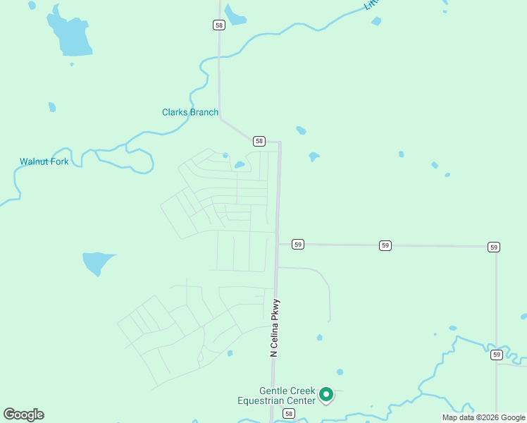 map of restaurants, bars, coffee shops, grocery stores, and more near 12147-12743 Co Road 58 in Celina