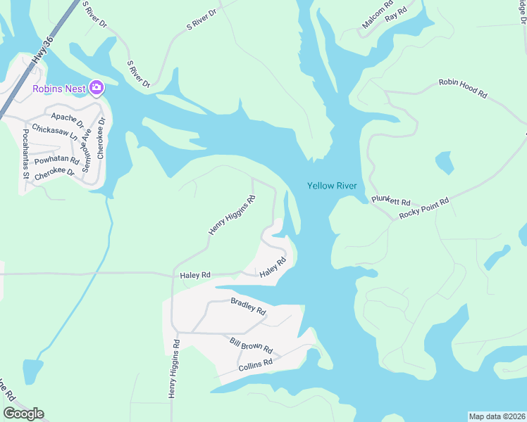 map of restaurants, bars, coffee shops, grocery stores, and more near 445 Haley Road in Jackson