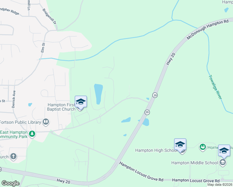 map of restaurants, bars, coffee shops, grocery stores, and more near 156 Old Hampton Way in Hampton