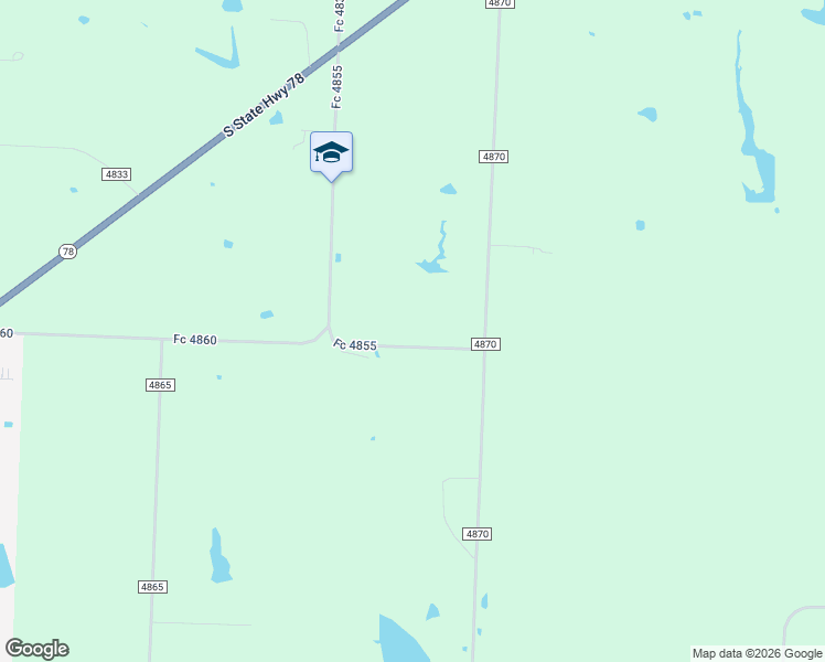 map of restaurants, bars, coffee shops, grocery stores, and more near 1091 County Road 4870 in Leonard