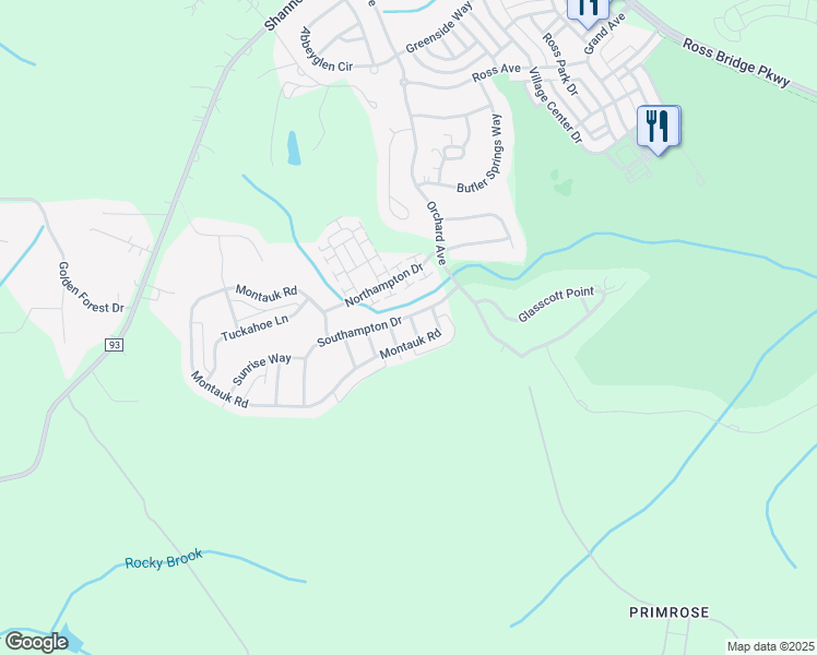map of restaurants, bars, coffee shops, grocery stores, and more near 4013 Dunemere Lane in Bessemer