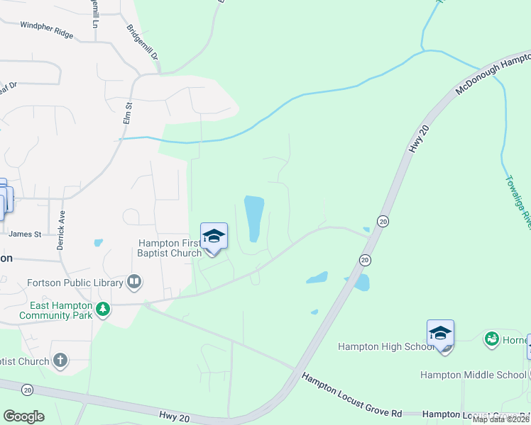 map of restaurants, bars, coffee shops, grocery stores, and more near 80 Dogwood Lakes Drive in Hampton
