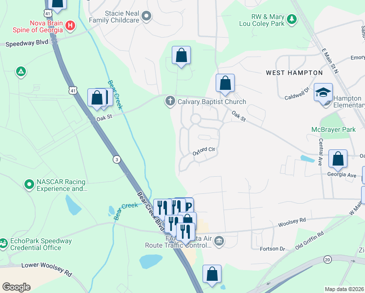 map of restaurants, bars, coffee shops, grocery stores, and more near 247 Manchester Avenue in Hampton
