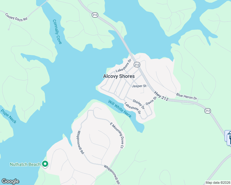 map of restaurants, bars, coffee shops, grocery stores, and more near 501 Lakeshore Drive in Monticello