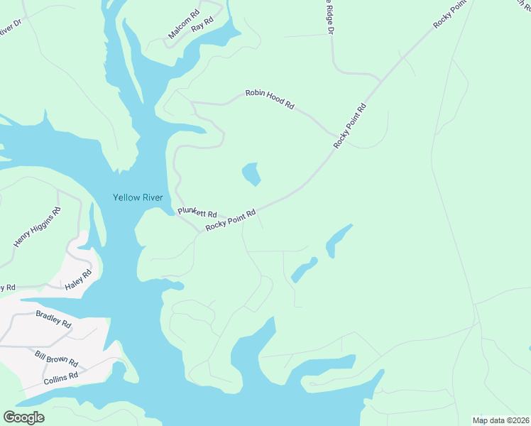 map of restaurants, bars, coffee shops, grocery stores, and more near 583 Rocky Point Road in Covington