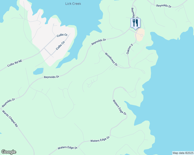 map of restaurants, bars, coffee shops, grocery stores, and more near 109 Edgewood Court in Eatonton