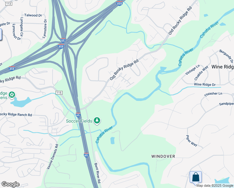map of restaurants, bars, coffee shops, grocery stores, and more near 4390 Lennox Place in Birmingham