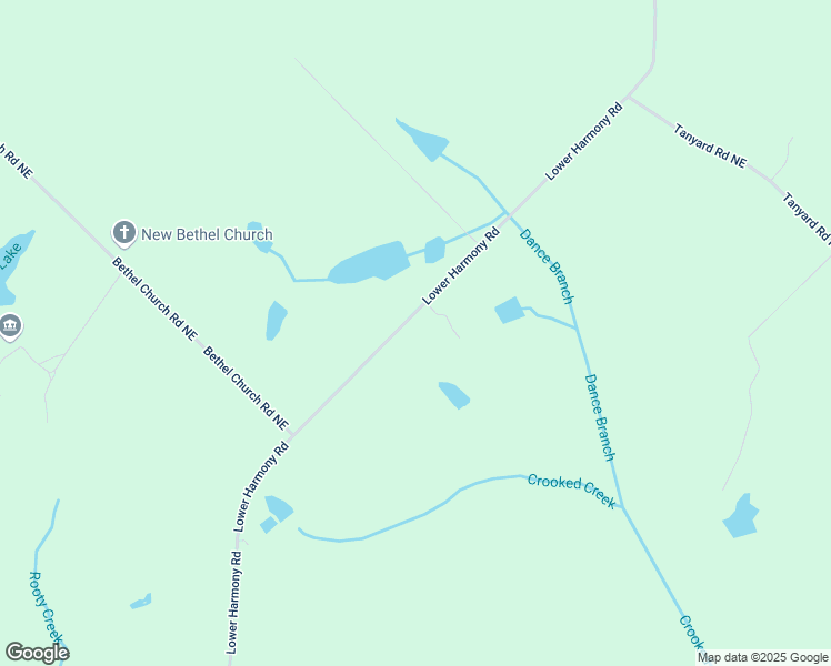 map of restaurants, bars, coffee shops, grocery stores, and more near 555-579 Lower Harmony Road Northeast in Eatonton