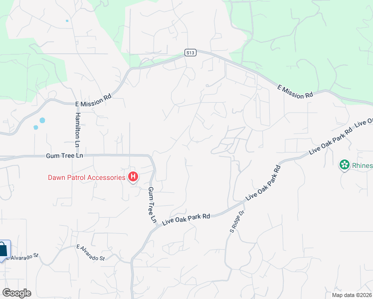 map of restaurants, bars, coffee shops, grocery stores, and more near 804 El Paisano Drive in Fallbrook
