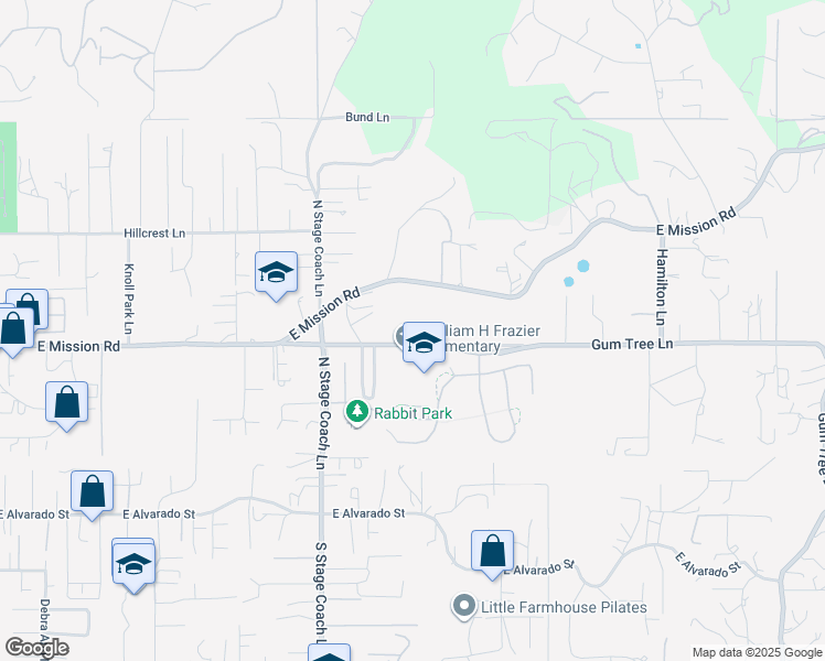 map of restaurants, bars, coffee shops, grocery stores, and more near 1840 Gum Tree Lane in Fallbrook