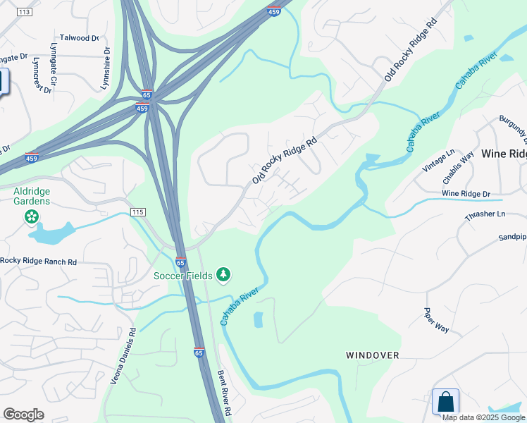 map of restaurants, bars, coffee shops, grocery stores, and more near 4390 Lennox Place in Birmingham