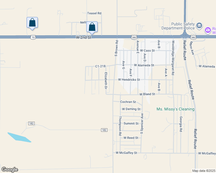 map of restaurants, bars, coffee shops, grocery stores, and more near 401-499 Elizabeth Drive in Roswell