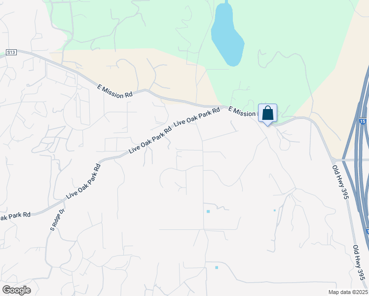 map of restaurants, bars, coffee shops, grocery stores, and more near 145 Yucca Road in Fallbrook