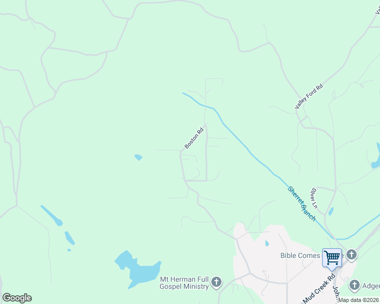 map of restaurants, bars, coffee shops, grocery stores, and more near 4162 Boston Road in Adger