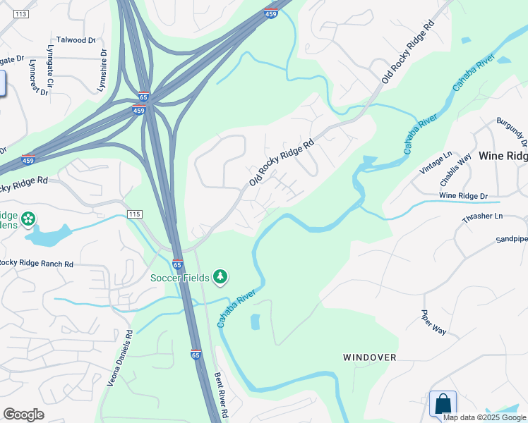 map of restaurants, bars, coffee shops, grocery stores, and more near 4390 Lennox Place in Birmingham