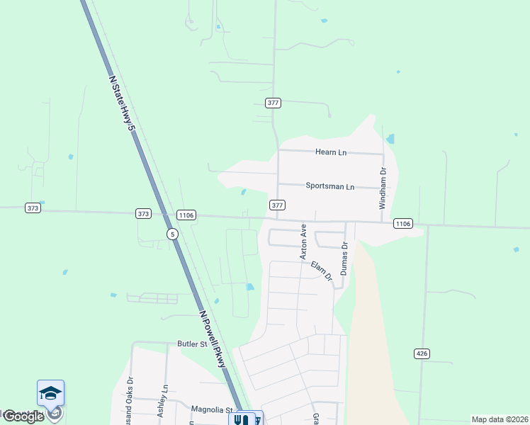 map of restaurants, bars, coffee shops, grocery stores, and more near 1615 County Road 1106 in Anna