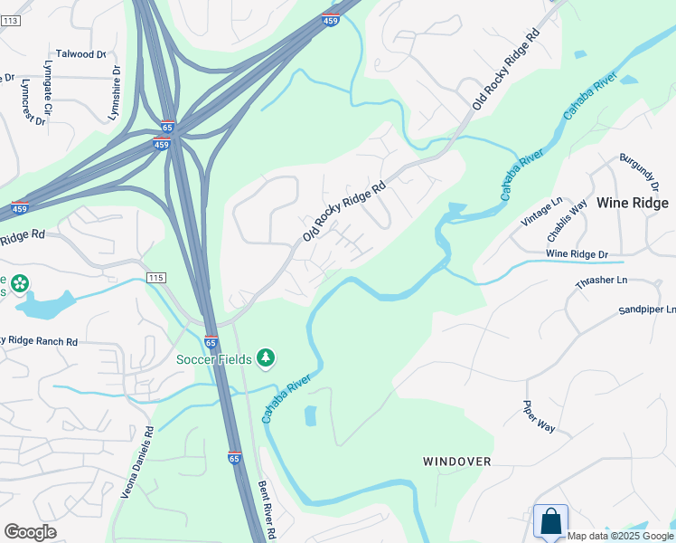 map of restaurants, bars, coffee shops, grocery stores, and more near 2400 Mallard Drive in Birmingham