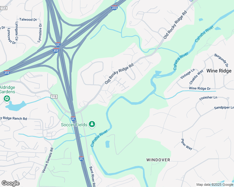 map of restaurants, bars, coffee shops, grocery stores, and more near 2400 Mallard Drive in Birmingham