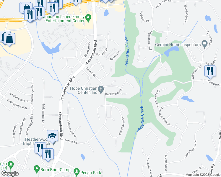 map of restaurants, bars, coffee shops, grocery stores, and more near 5 Logwood Lane in Newnan