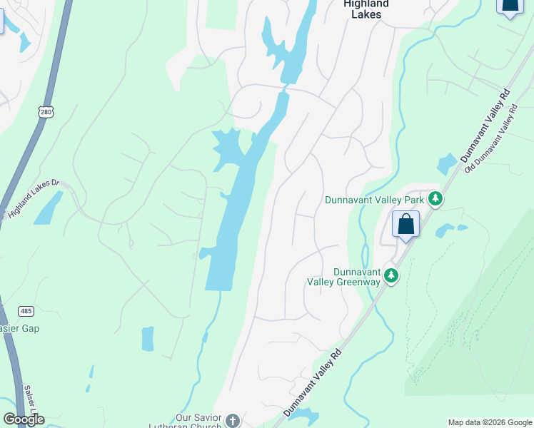 map of restaurants, bars, coffee shops, grocery stores, and more near 234 Highland Park Drive in Birmingham