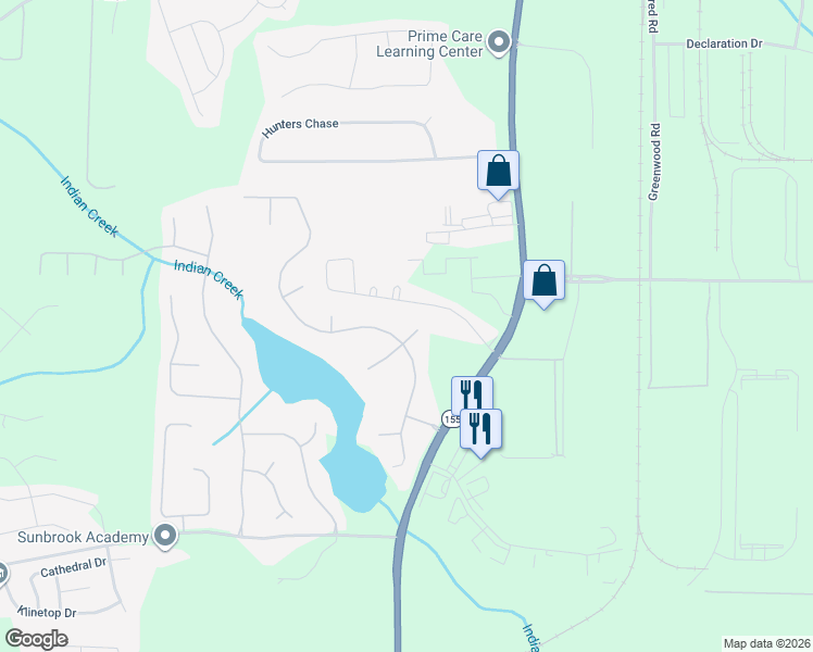 map of restaurants, bars, coffee shops, grocery stores, and more near 4007 East Point Court in McDonough