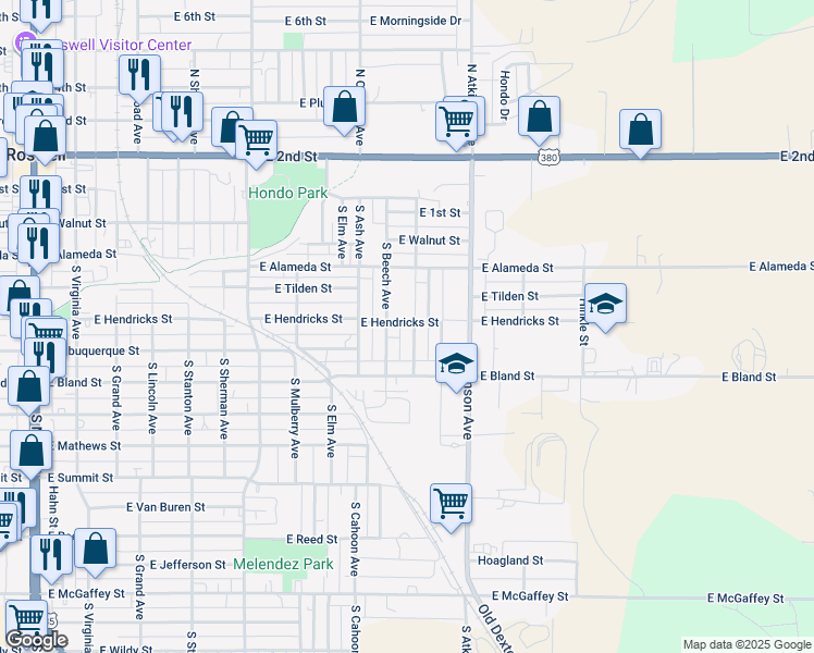 map of restaurants, bars, coffee shops, grocery stores, and more near 500 South Holland Drive in Roswell