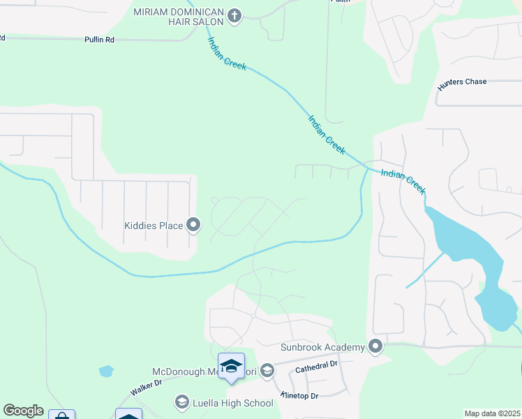 map of restaurants, bars, coffee shops, grocery stores, and more near 1613 Fuma Leaf Way in Henry County