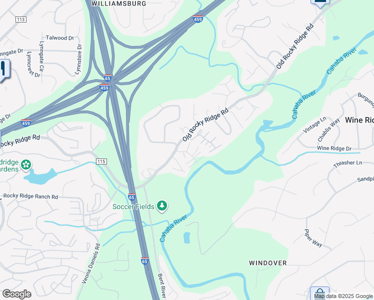 map of restaurants, bars, coffee shops, grocery stores, and more near 4390 Lennox Place in Birmingham