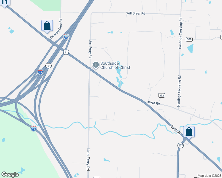 map of restaurants, bars, coffee shops, grocery stores, and more near 3417 East Street in Texarkana