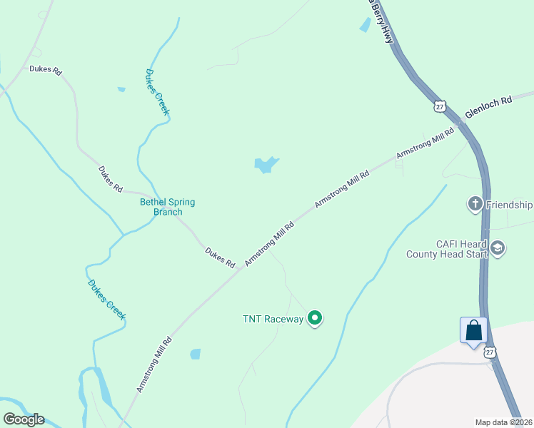 map of restaurants, bars, coffee shops, grocery stores, and more near 601 Armstrong Mill Road in Franklin