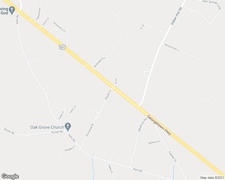 map of restaurants, bars, coffee shops, grocery stores, and more near 280 Durwood Street in Georgetown