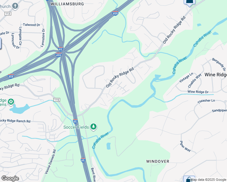 map of restaurants, bars, coffee shops, grocery stores, and more near 4390 Lennox Place in Birmingham
