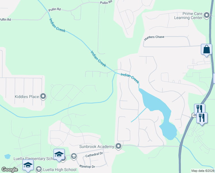 map of restaurants, bars, coffee shops, grocery stores, and more near 895 Summit Park Trail in McDonough