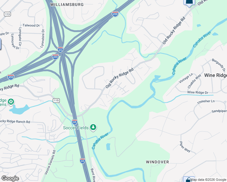 map of restaurants, bars, coffee shops, grocery stores, and more near 4390 Lennox Place in Birmingham