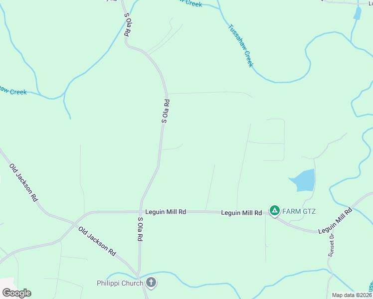 map of restaurants, bars, coffee shops, grocery stores, and more near 1851 South Ola Road in Locust Grove