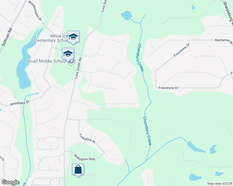 map of restaurants, bars, coffee shops, grocery stores, and more near 80 Buck Trail in Newnan