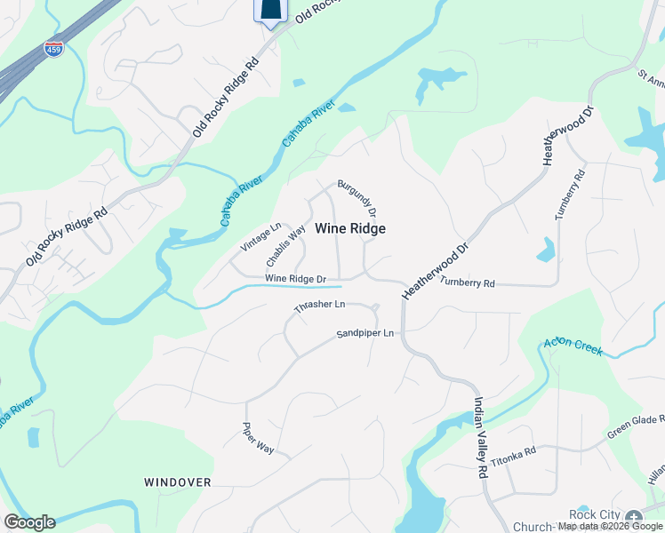 map of restaurants, bars, coffee shops, grocery stores, and more near 4727 Vintage Lane in Birmingham