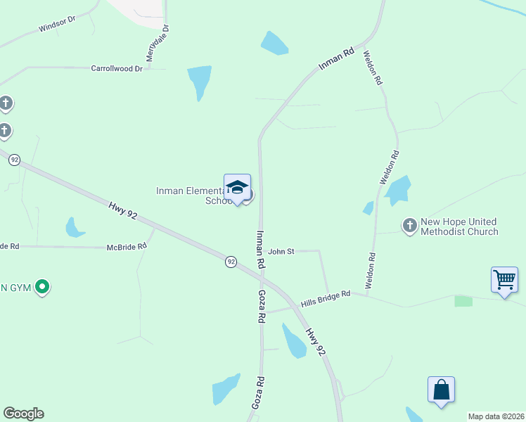 map of restaurants, bars, coffee shops, grocery stores, and more near 125 John Street in Fayetteville