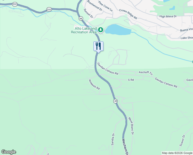 map of restaurants, bars, coffee shops, grocery stores, and more near Poma Trail in Ruidoso