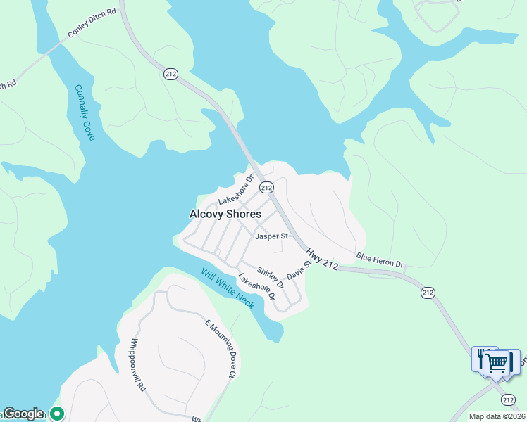 map of restaurants, bars, coffee shops, grocery stores, and more near 51 Waters Street in Monticello