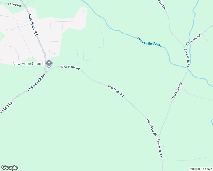 map of restaurants, bars, coffee shops, grocery stores, and more near 2385 New Hope Road in Locust Grove