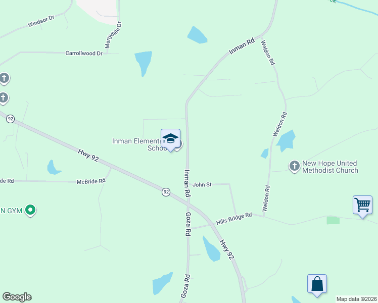 map of restaurants, bars, coffee shops, grocery stores, and more near 125 John Street in Fayetteville