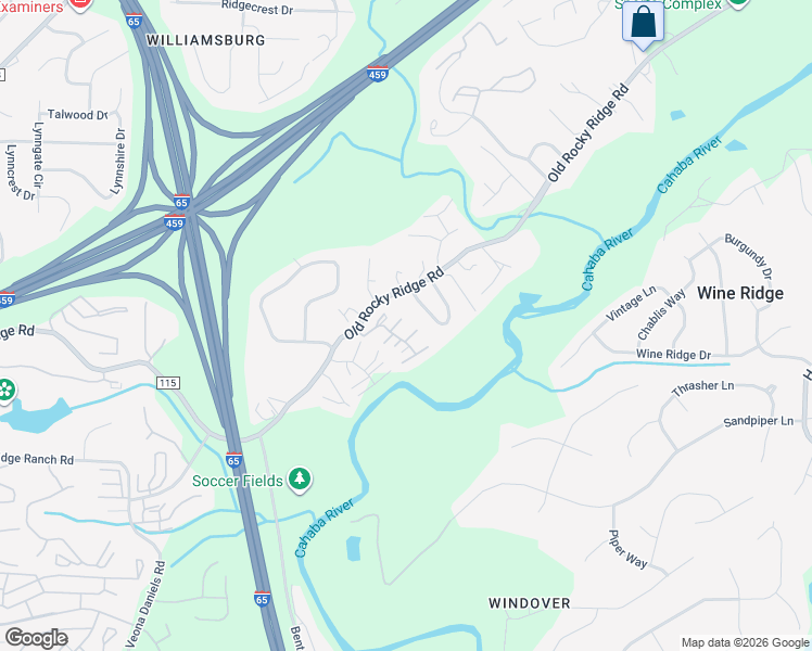 map of restaurants, bars, coffee shops, grocery stores, and more near 2419 Dove Place in Birmingham