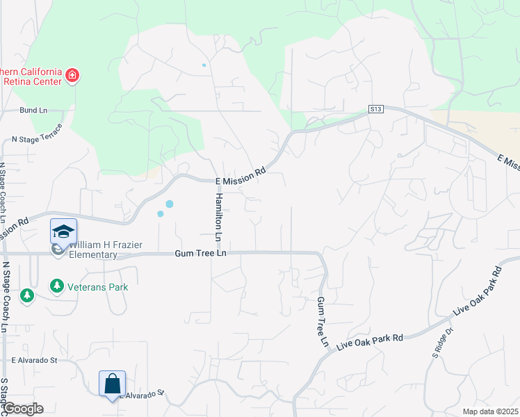 map of restaurants, bars, coffee shops, grocery stores, and more near 2399 Paige Circle in Fallbrook