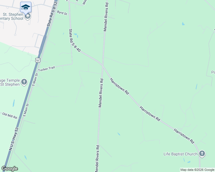 map of restaurants, bars, coffee shops, grocery stores, and more near 2953 Harristown Road in Saint Stephen