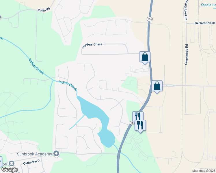 map of restaurants, bars, coffee shops, grocery stores, and more near 417 Lossie Lane in McDonough