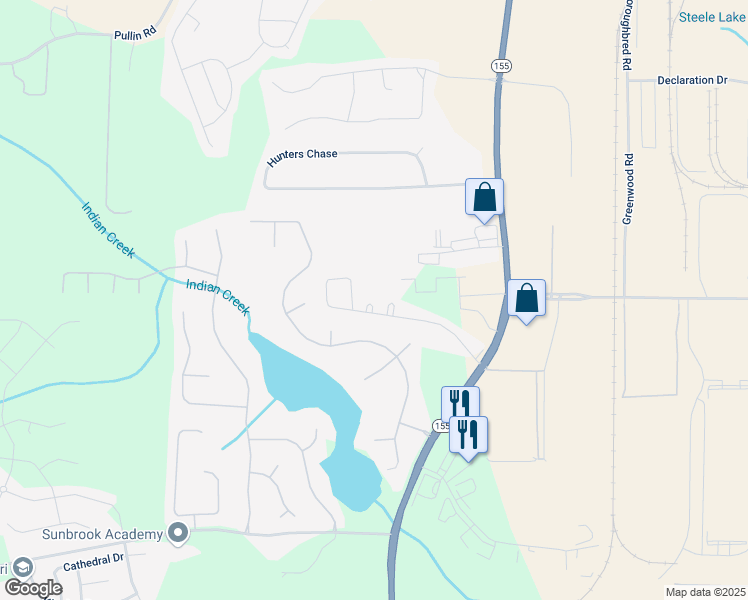 map of restaurants, bars, coffee shops, grocery stores, and more near 612 Henni Circle in McDonough