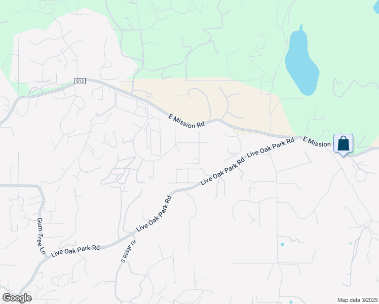map of restaurants, bars, coffee shops, grocery stores, and more near 1036 Capra Way in Fallbrook