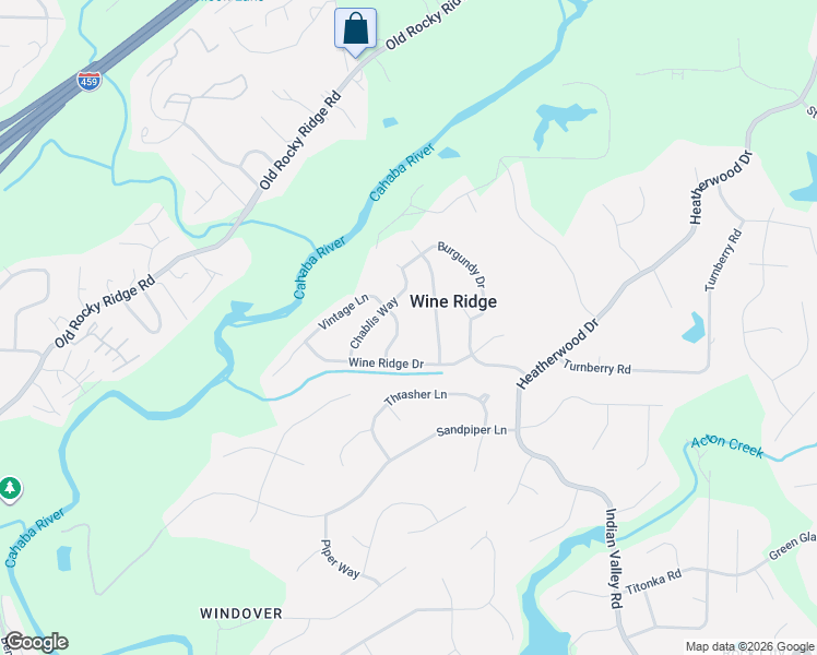 map of restaurants, bars, coffee shops, grocery stores, and more near 4727 Vintage Lane in Birmingham