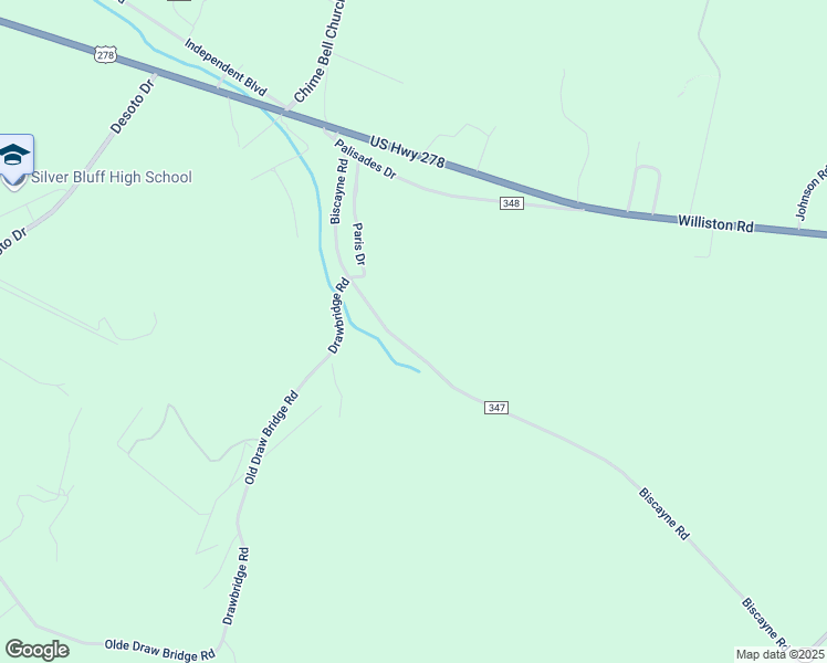 map of restaurants, bars, coffee shops, grocery stores, and more near 342 Biscayne Road in Aiken